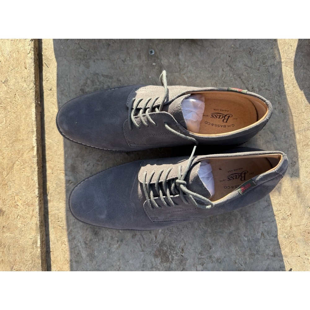 G.H. Bass Pasadena 9.5M Gray Suede Oxford Casual Shoes Mens‎